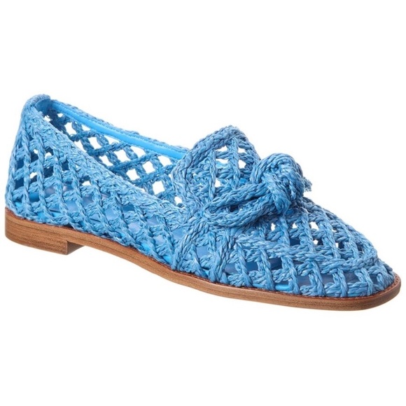 ALEXANDRE BIRMAN Clarita Raffia Flats Size 9.5